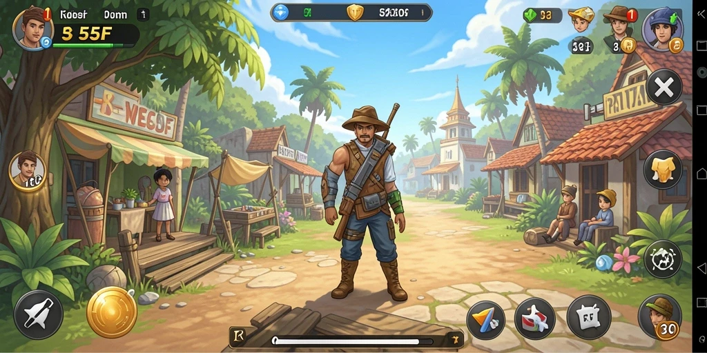 Tampilan gameplay menarik dari 555F yang menunjukkan interaksi karakter.