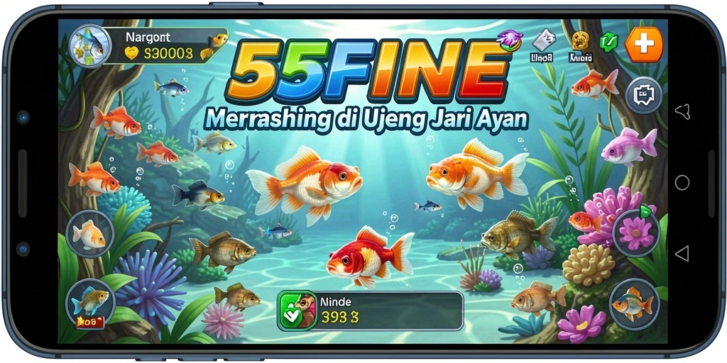 Tangkapan ikan yang menakjubkan dalam gameplay 55FIVE.