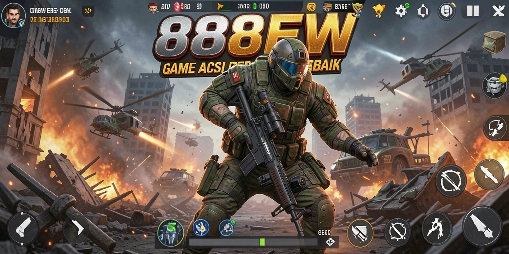Gameplay seru dari 888FW dengan aksi tembak-menembak yang mendebarkan.