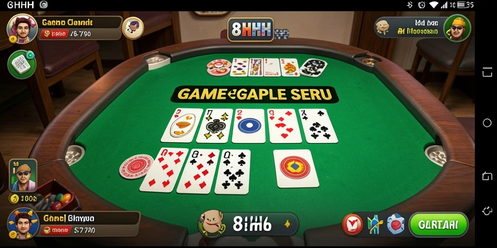 Screenshot gameplay seru Gaple di 8HHH