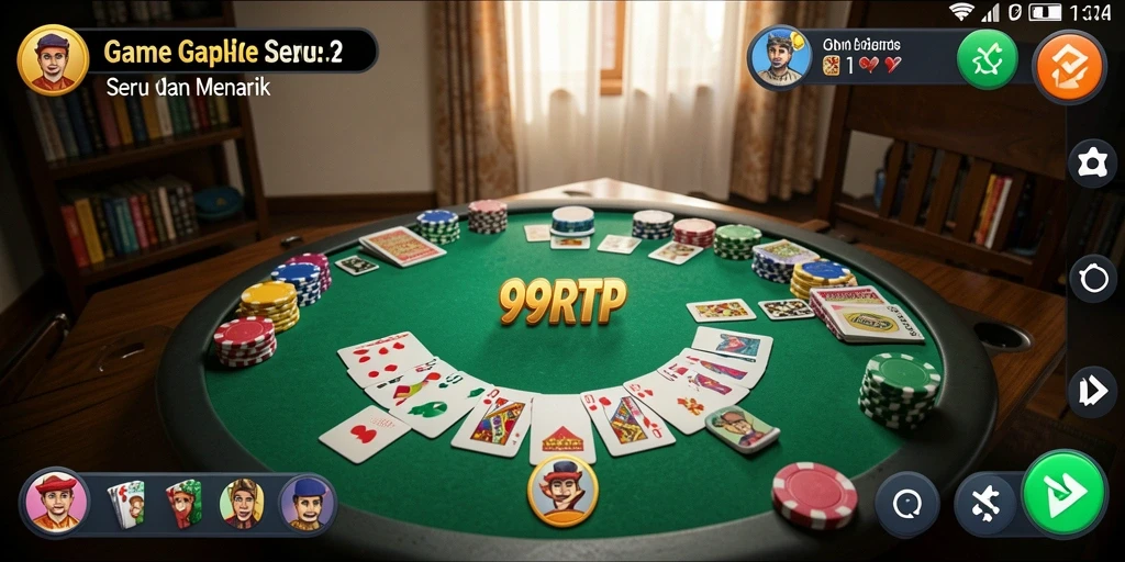 Tampilan gameplay Gaple yang seru di 99RTP.