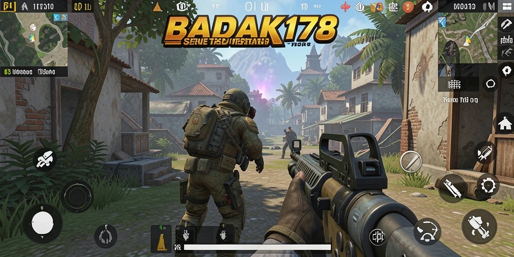 Screenshot gameplay menampilkan aksi mendebarkan dalam BADAK178.