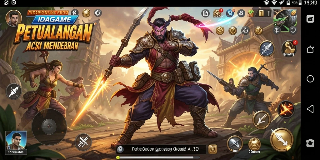 Tampilan gameplay seru IDAGAME dengan aksi yang menegangkan.