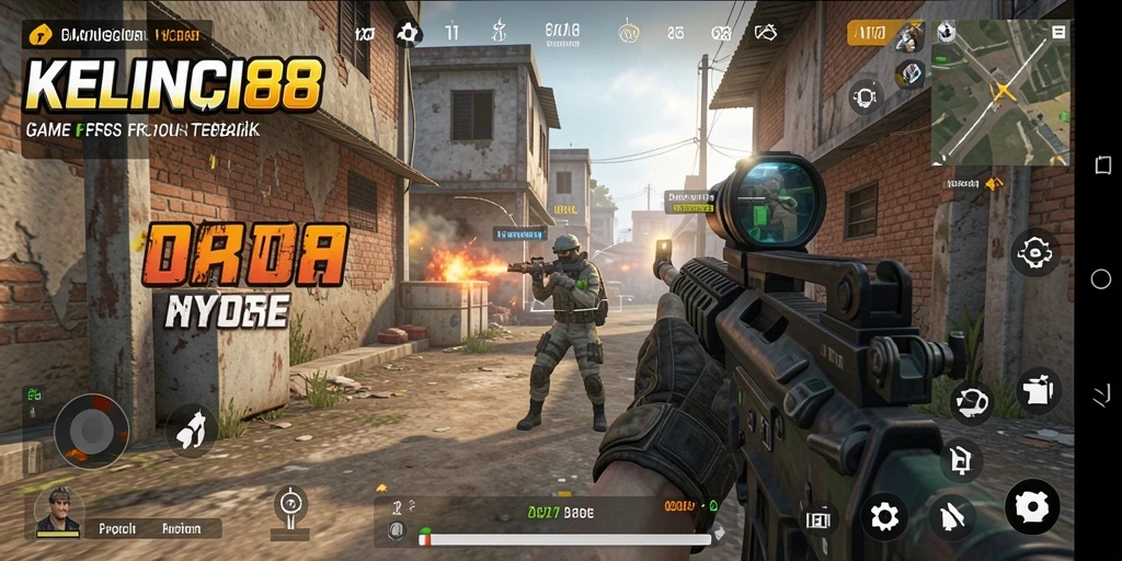 Screenshot gameplay KELINCI88 yang menampilkan aksi pertempuran seru.