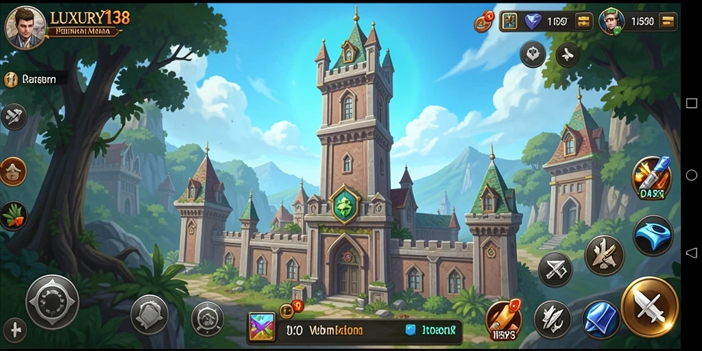 Screenshot gameplay menampilkan aksi menegangkan di LUXURY138 Tower Defense.