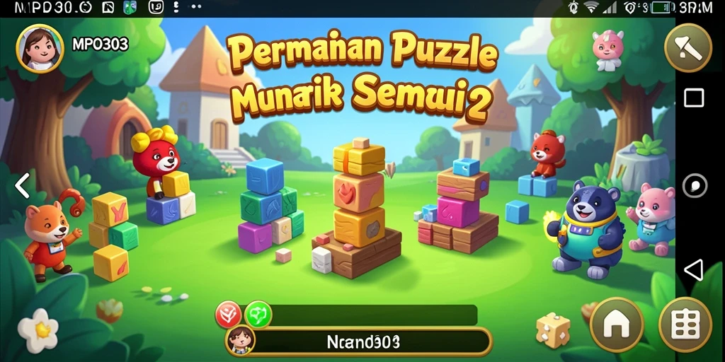Screenshot MPO303 menampilkan gameplay Puzzle yang seru dan adiktif.