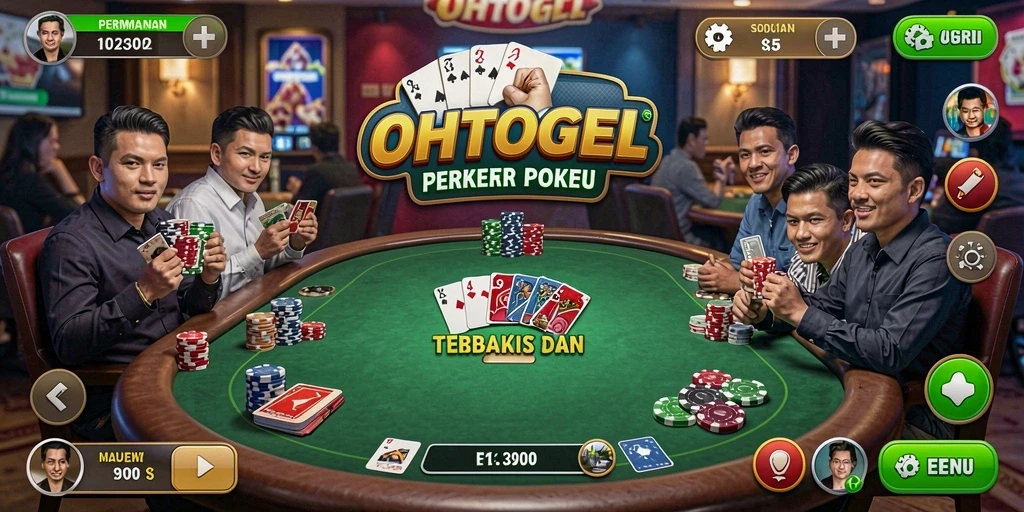 Screenshot OHTOGEL menampilkan gameplay poker yang seru dan interaktif.