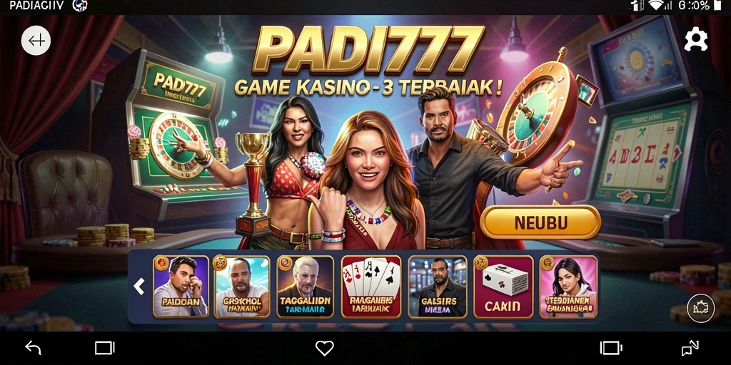 Tampilan menarik dari gameplay Kasino PADI777 yang mendebarkan.