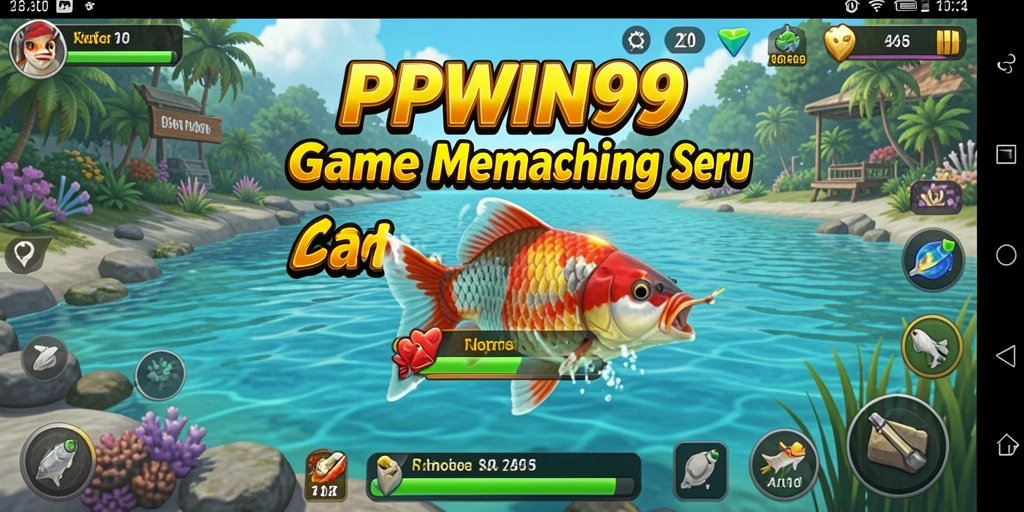 Tangkapan layar gameplay PPWIN99 dengan aksi memancing yang seru.
