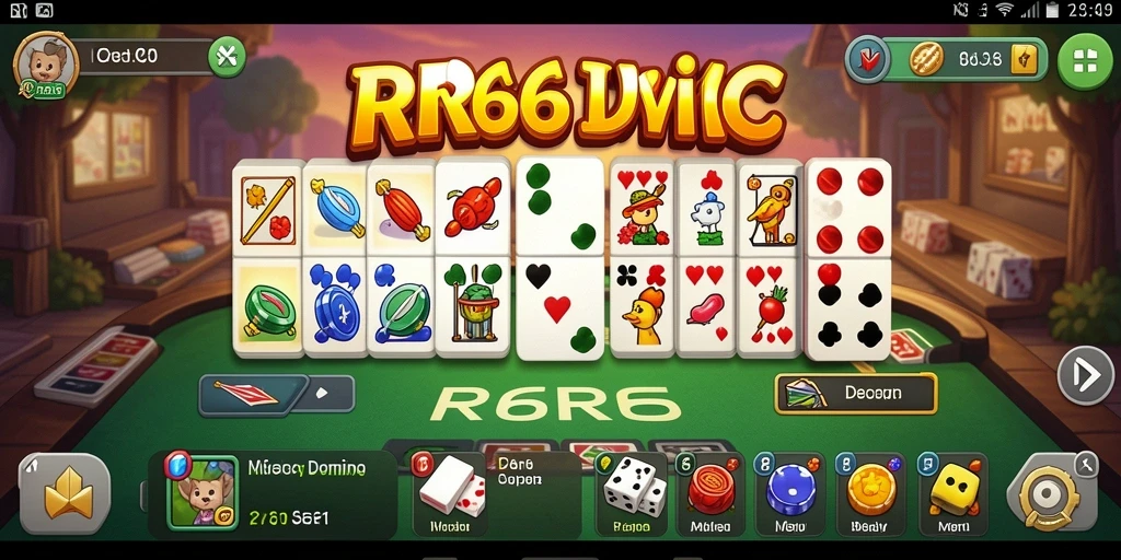 Screenshot gameplay R6R6 menampilkan aksi seru permainan Domino.