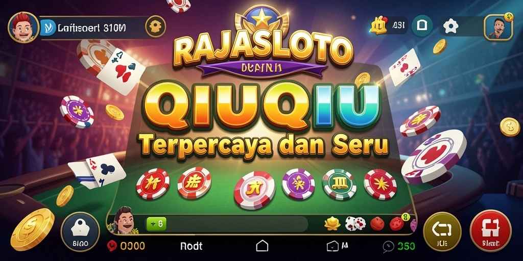 Tampilan gameplay seru dari aplikasi RAJASLOTO dalam QiuQiu.