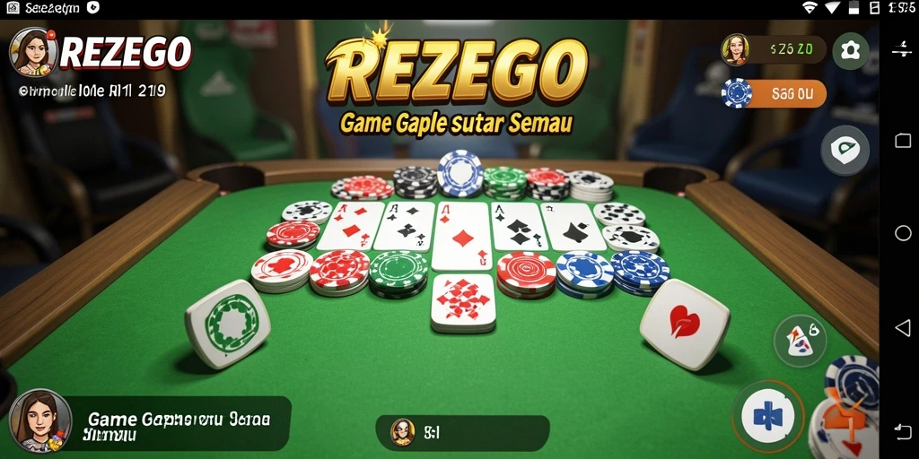Tampilan menarik dari gameplay Gaple di REZEGO.