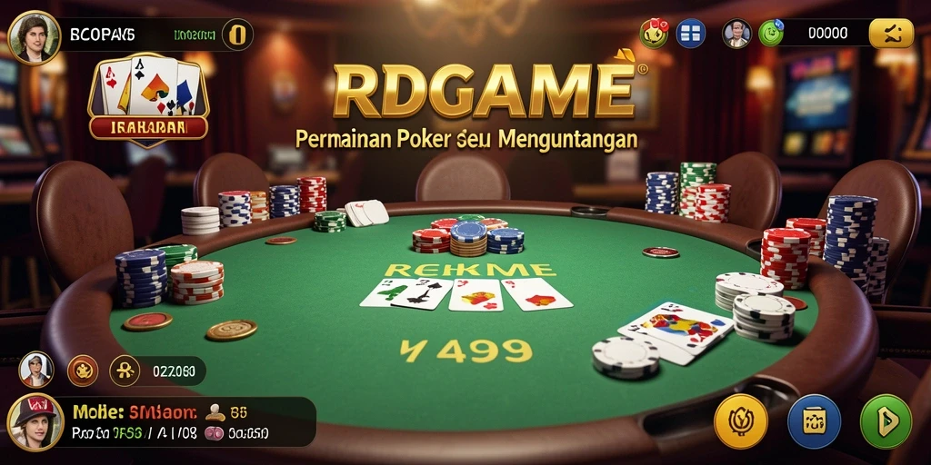 Tampilan aksi seru dalam permainan Poker RPGAME.