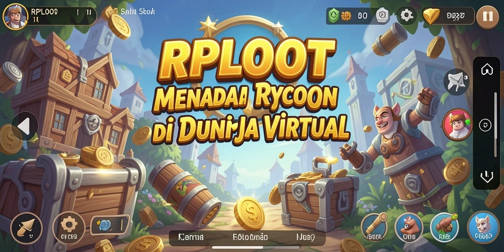 Tampilan gameplay seru dari RPLOOT menunjukkan aksi manajemen Tycoon.