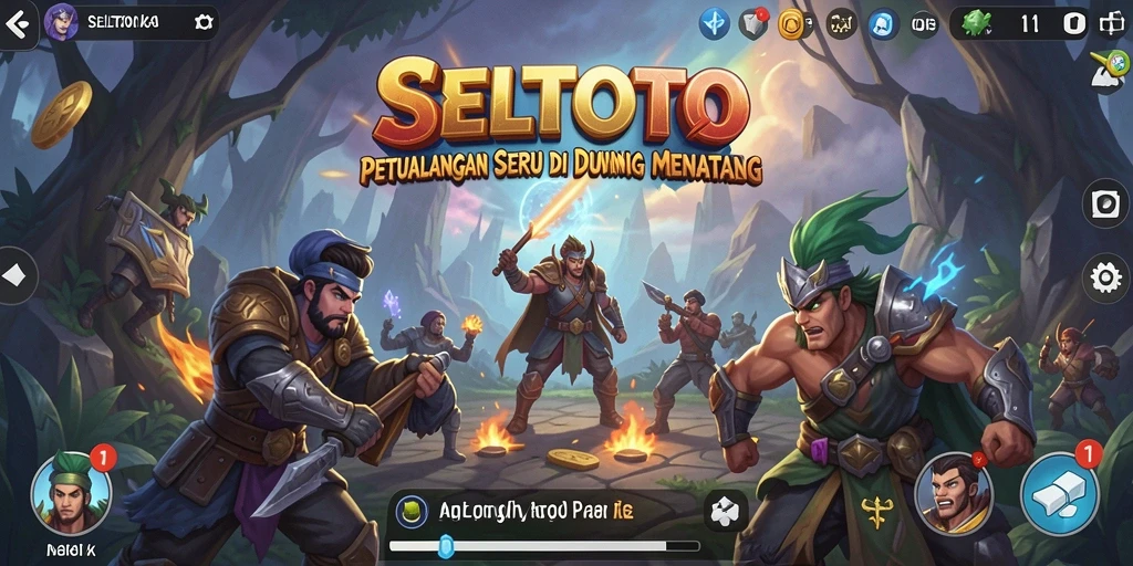 Tangkapan layar utama SELTOTO menampilkan aksi seru dalam gameplay petualangan.