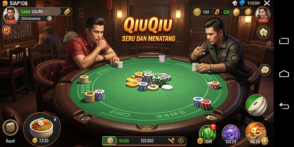 Tangkapan layar dari gameplay menarik QiuQiu