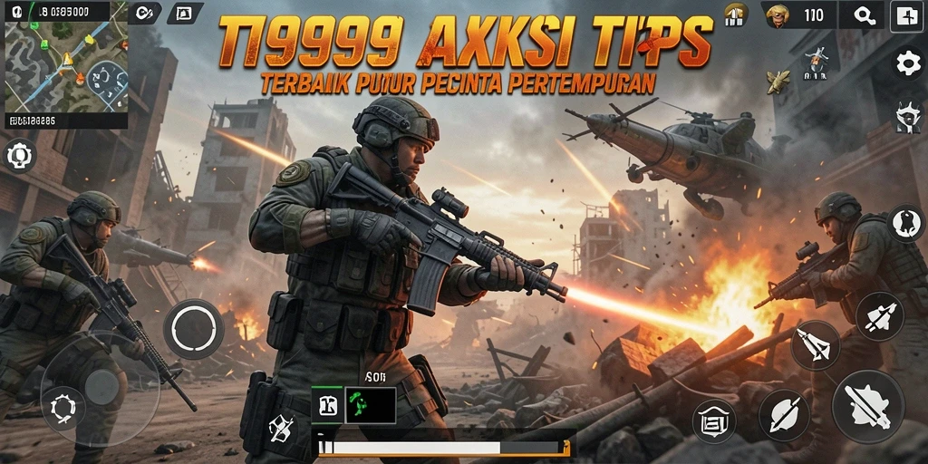 Tangkapan layar permainan T9999 dengan tampilan aksi TPS yang intens.