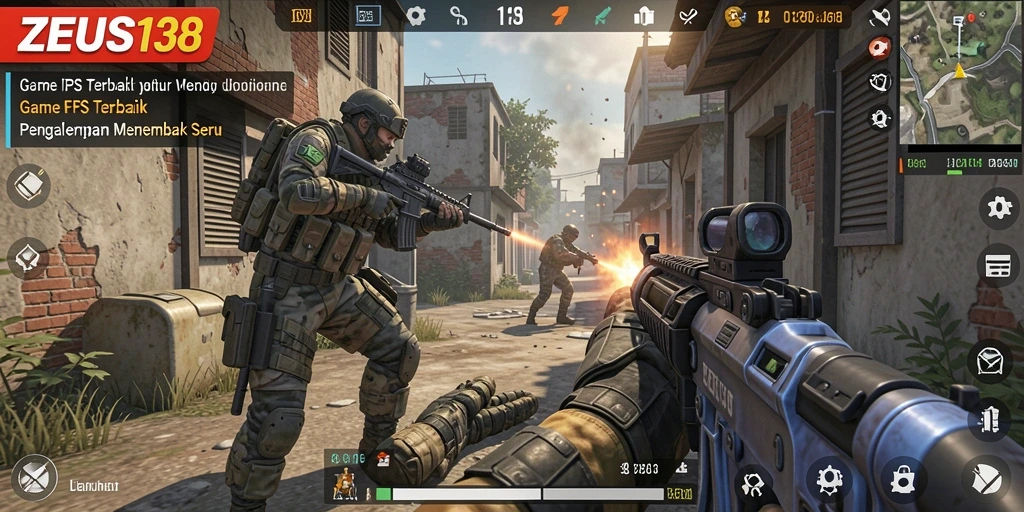 Tampilan seru dari gameplay ZEUS138 dengan aksi menembak yang intens.