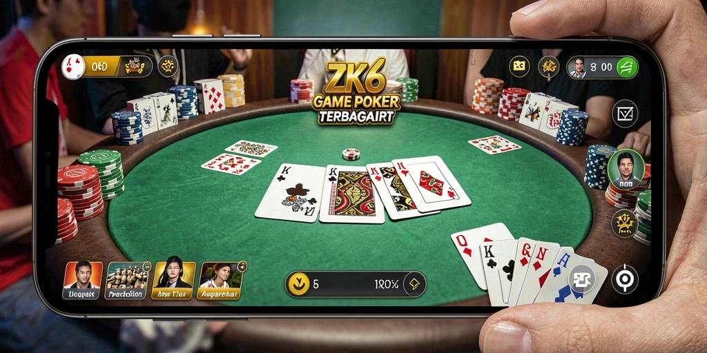 Tampilan gameplay poker yang seru dan menantang di ZK6.